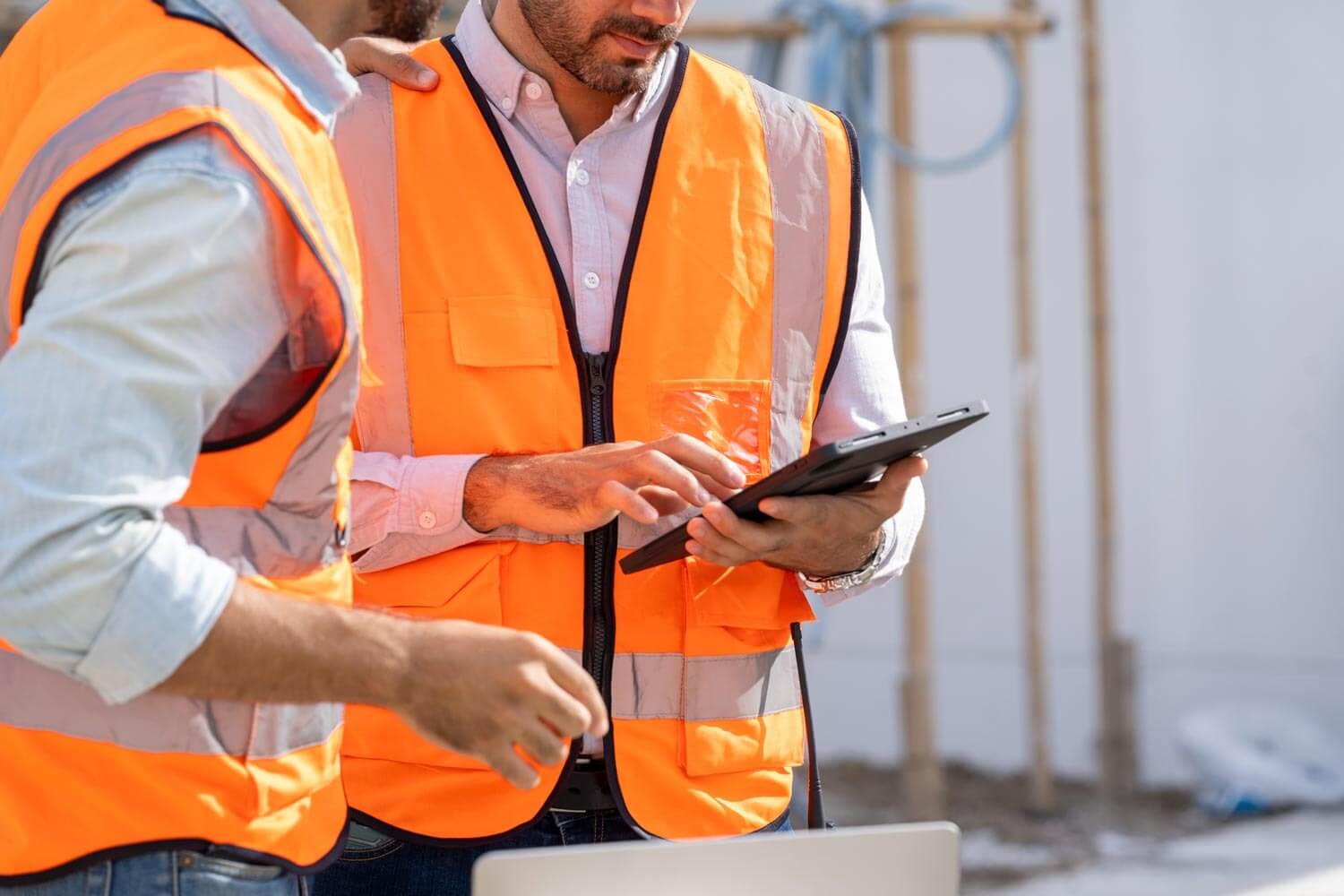 Rompi Kerja proyek Standar dengan Pita Reflektif