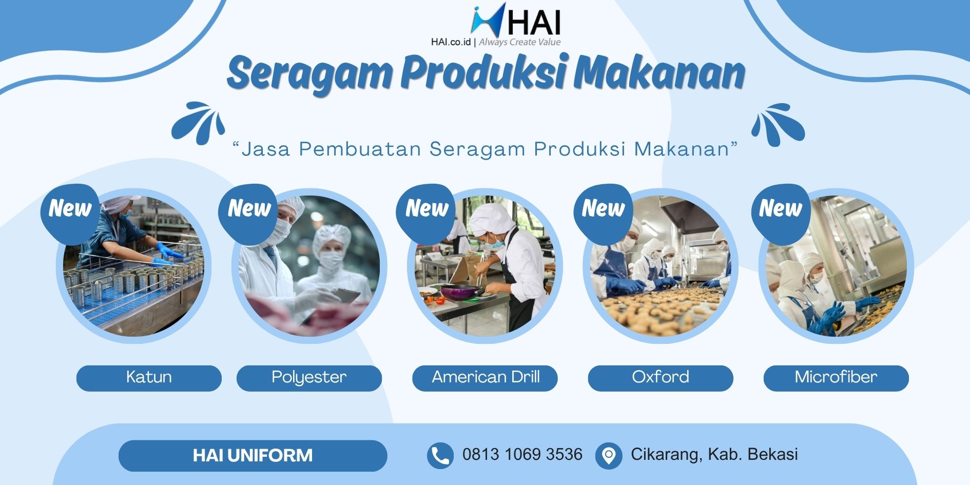 seragam produksi makanan